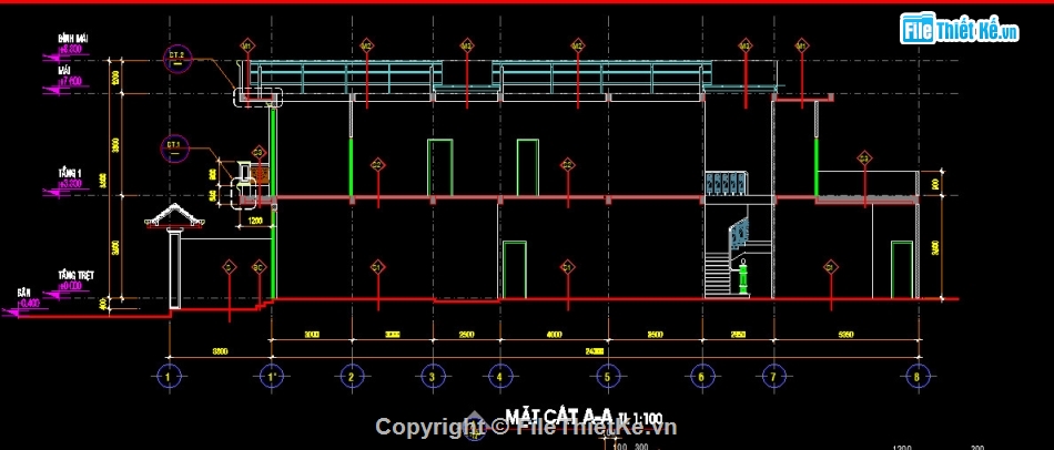 Mẫu nhà phố,nhà phố 1 trệt 1 lầu,file autocad nhà phố 1 trệt 1 lầu,nhà phố 1 trệt 1 lầu 4.9x24m